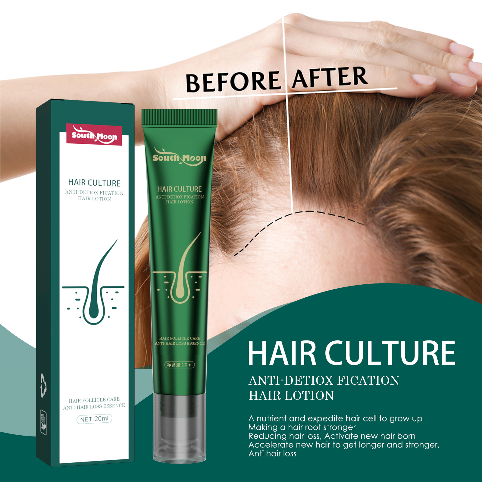 High Quality Moisturize Hair Follicles Castor Oil Hair Growth Hair Moisturizing Hair Prevention Nutrient Solution